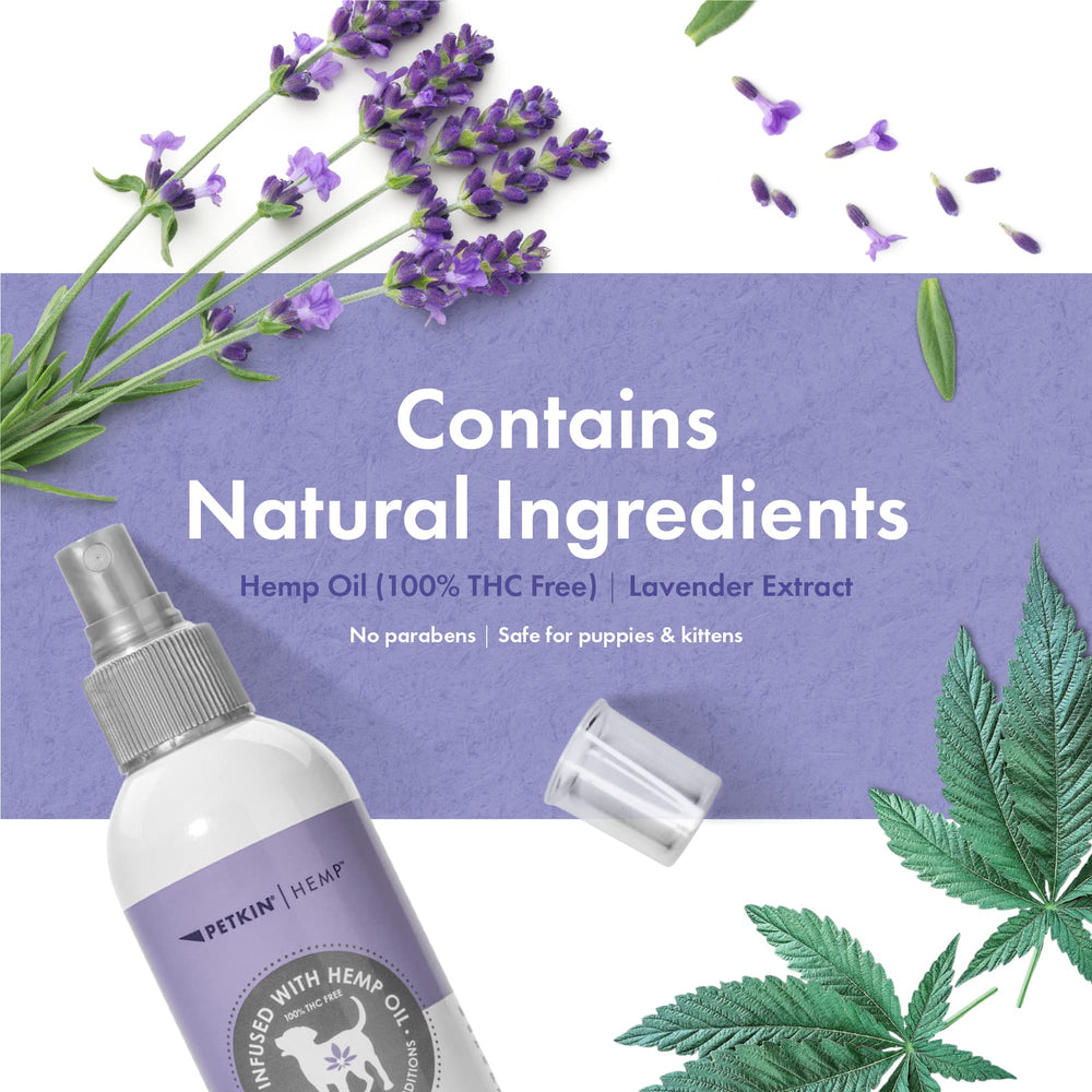 Petkin Hemp Fragrance helps keep pets smelling clean between baths