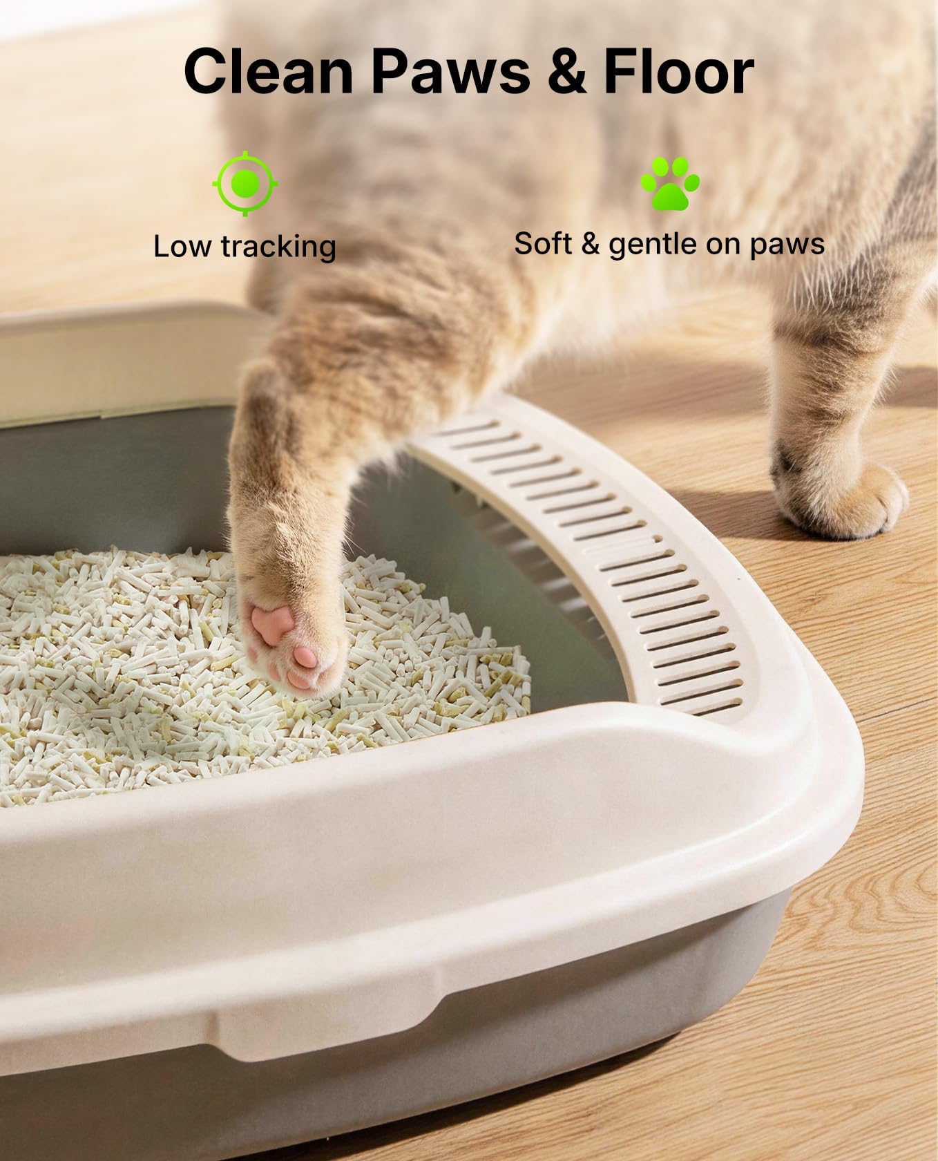 PETKIT 2025 flushable litter reminder notes safe-to-flush guidance.