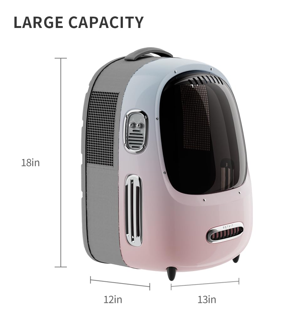 PETKIT Cat Backpack airline-approved design supports easy travel.