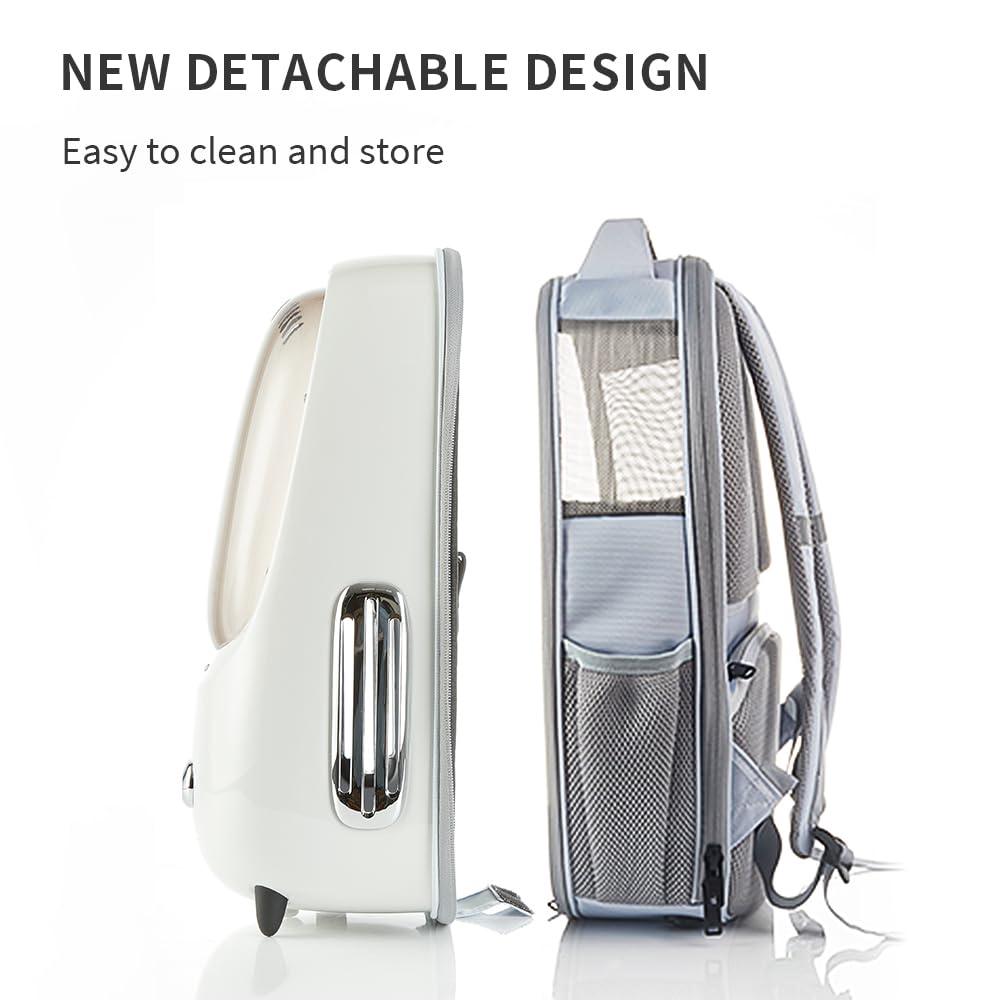 PETKIT Cat Backpack Interior with tinted window provides a calm space for curious cats.