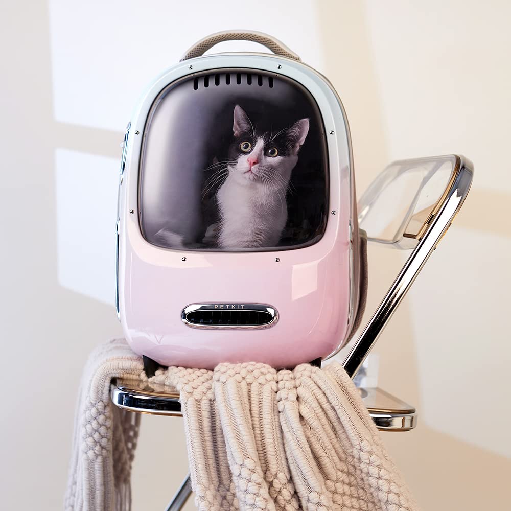 PETKIT Cat Backpack washable removable cover keeps fabric clean.
