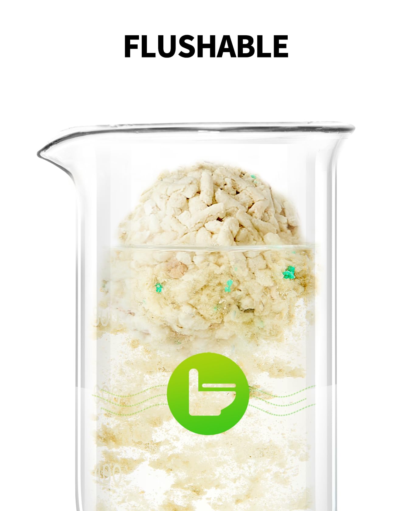 PETKIT ClumpPlus water-flushable litter enables simple disposal in toilet after use
