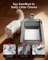 PETKIT Crystal Litter dust-free system highlighting odor control and ease