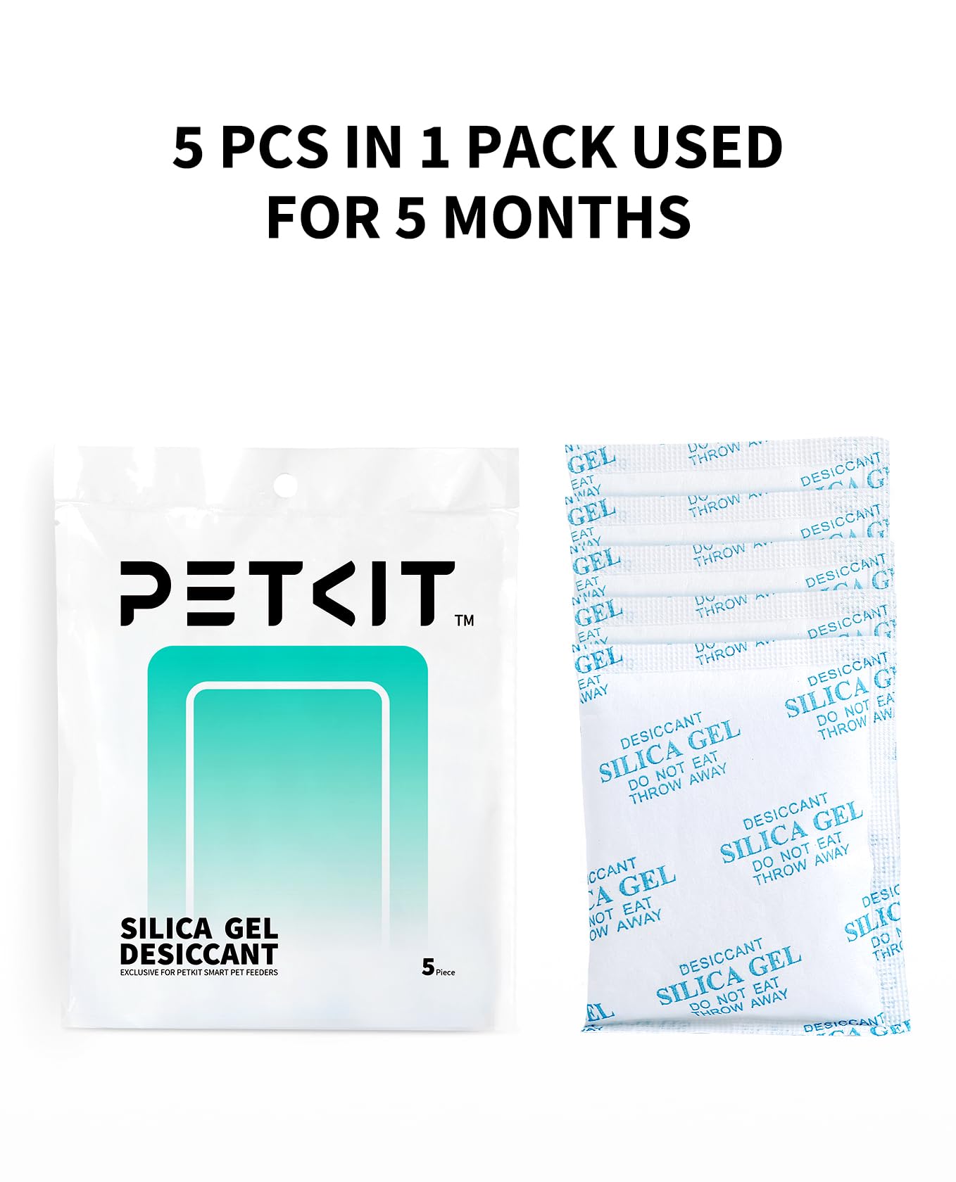 PETKIT desiccant bags open packaging for easy replacement