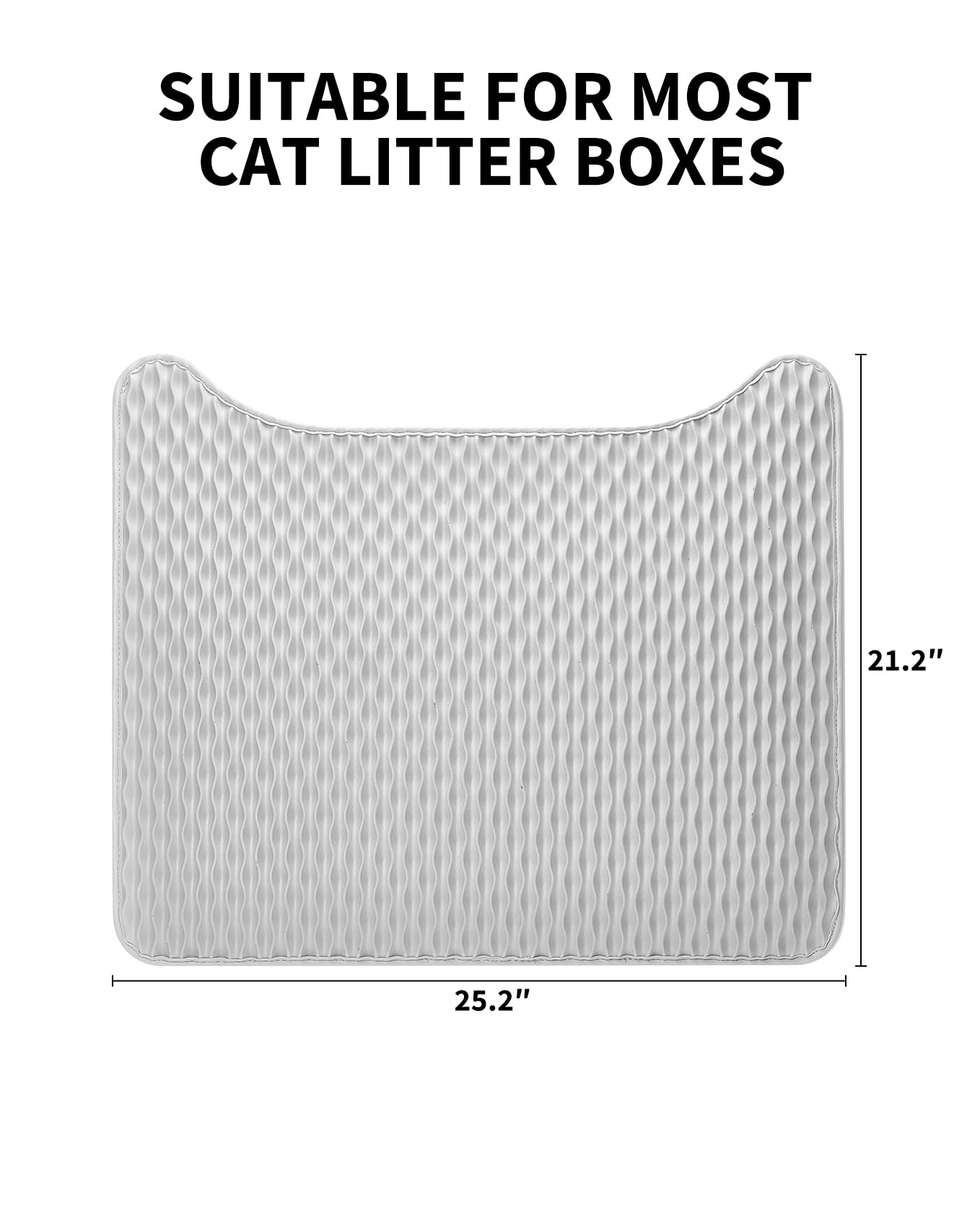 Easy-clean gray mat for quick maintenance.