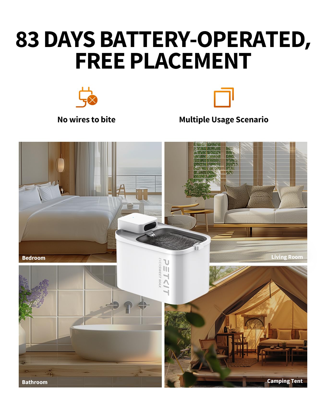 EVERSWEET MAX in wireless operation mode for flexible placement in home