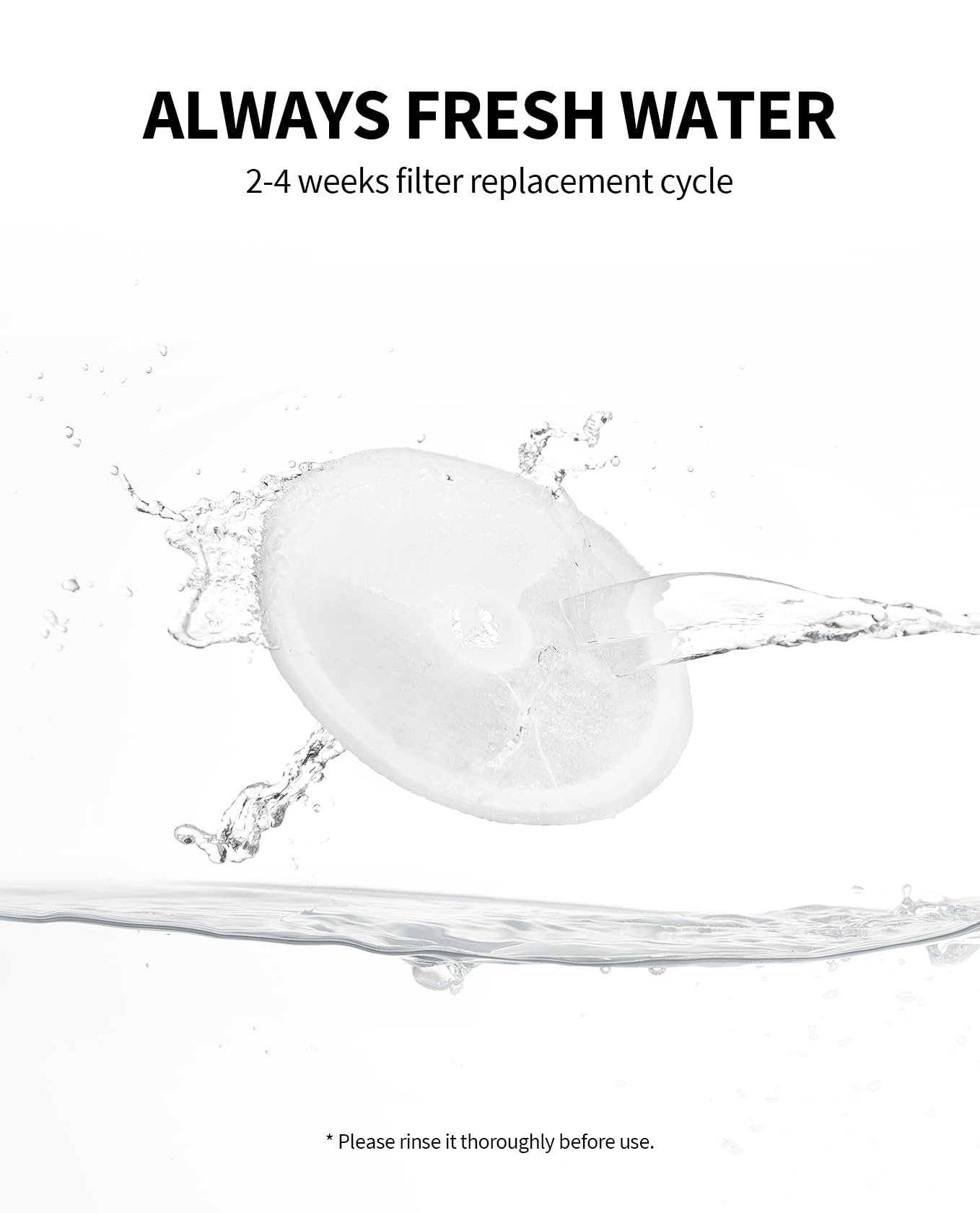PETKIT 3.0 filter soak-before-use guide image with 10 minutes.