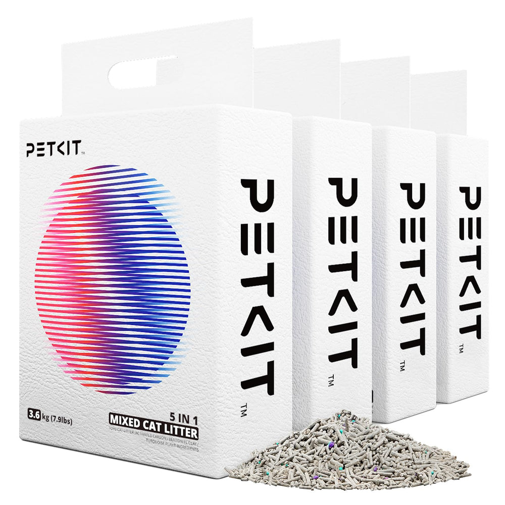 PETKIT Mixed Cat Litter tofu particles for rapid absorption and quick clumps.