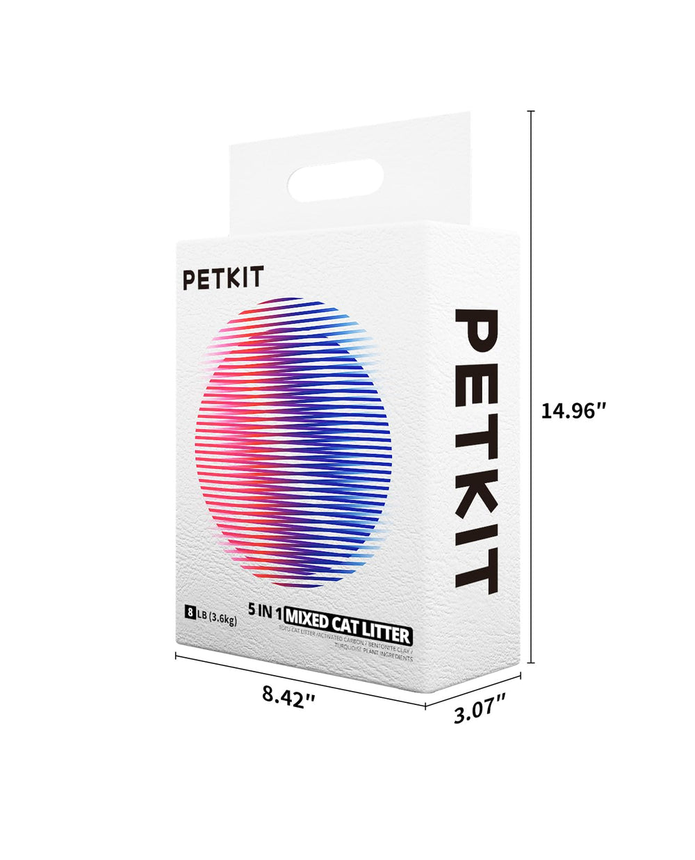 PETKIT two-bags pack front view emphasizing convenient 7.9 lb bags