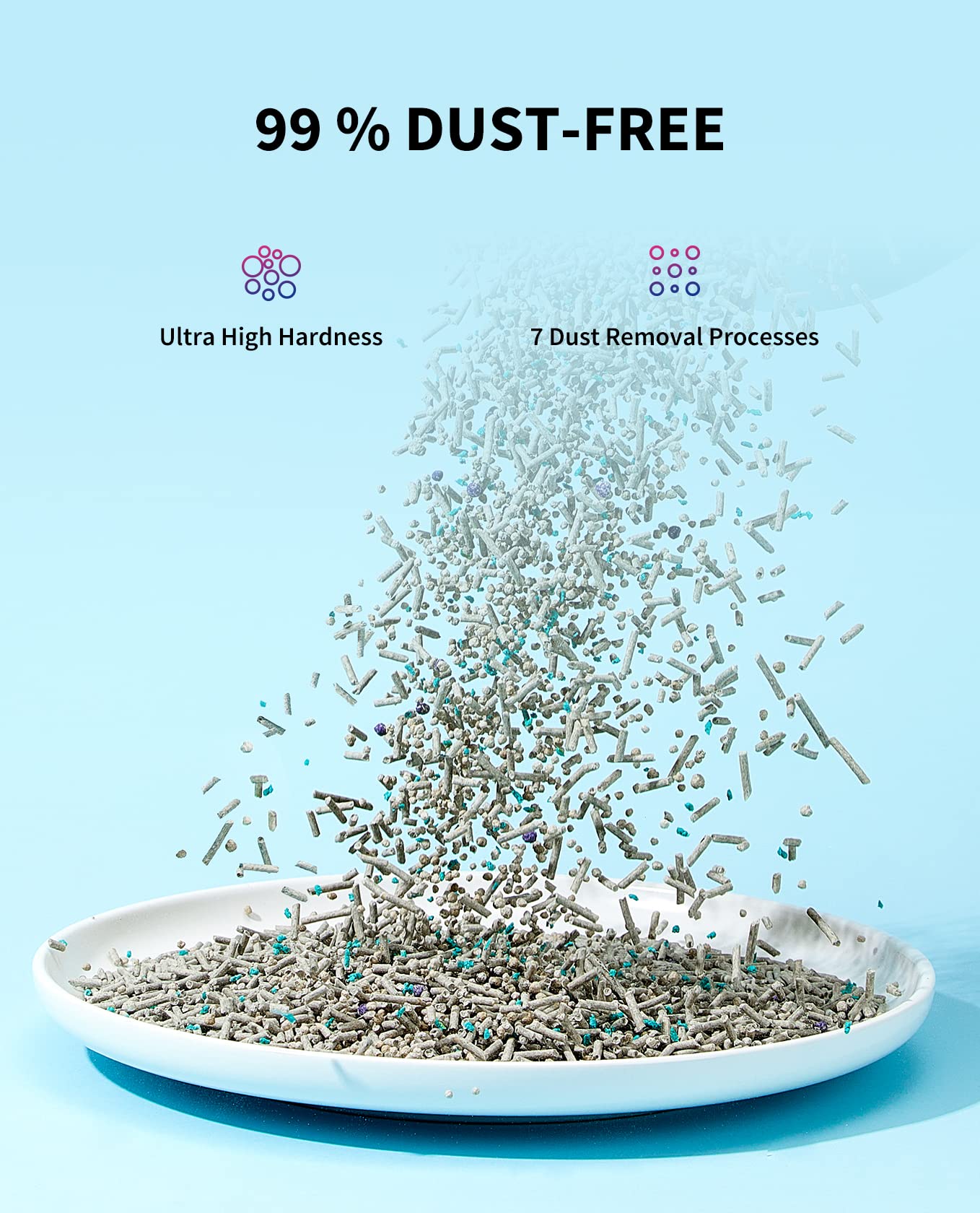 PETKIT Mixed Cat Litter is water-flushable for easy disposal in small amounts.