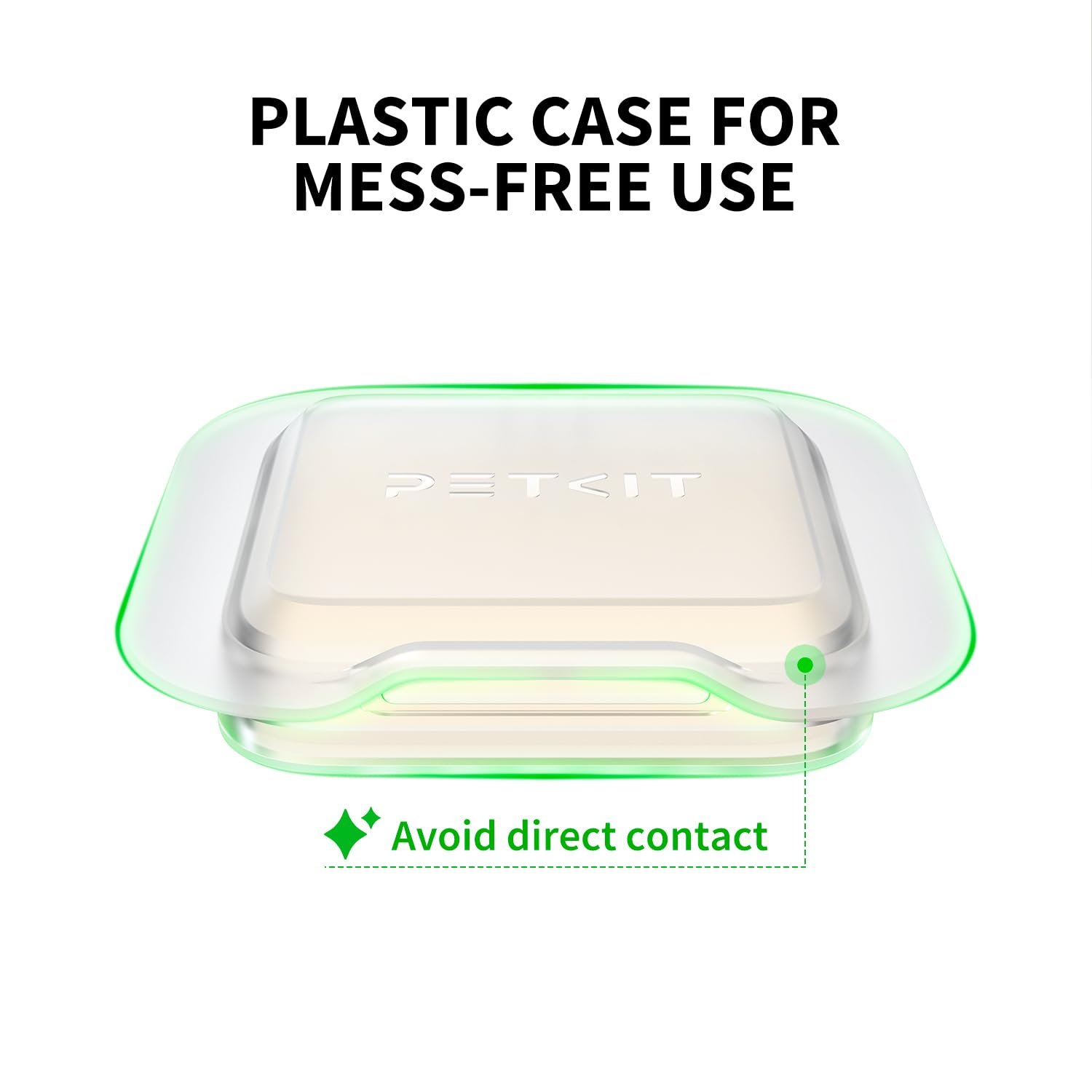 Easy-replace case design keeps hands clean during changes