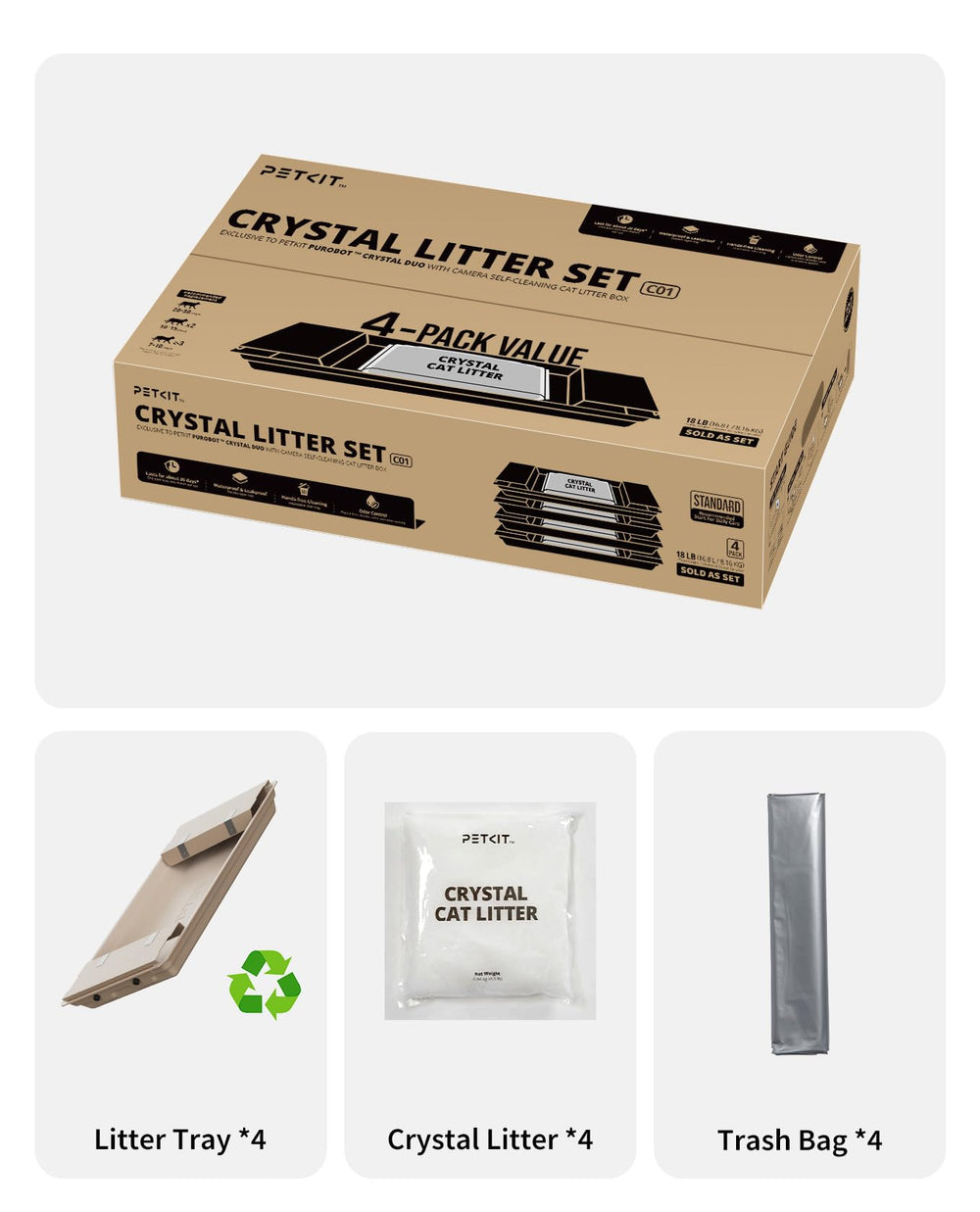 PETKIT odor-control crystals keep homes drier and less odorous