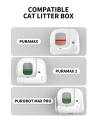 PETKIT Puramax2 liner roll demonstrates easy disposal with drawstrings.