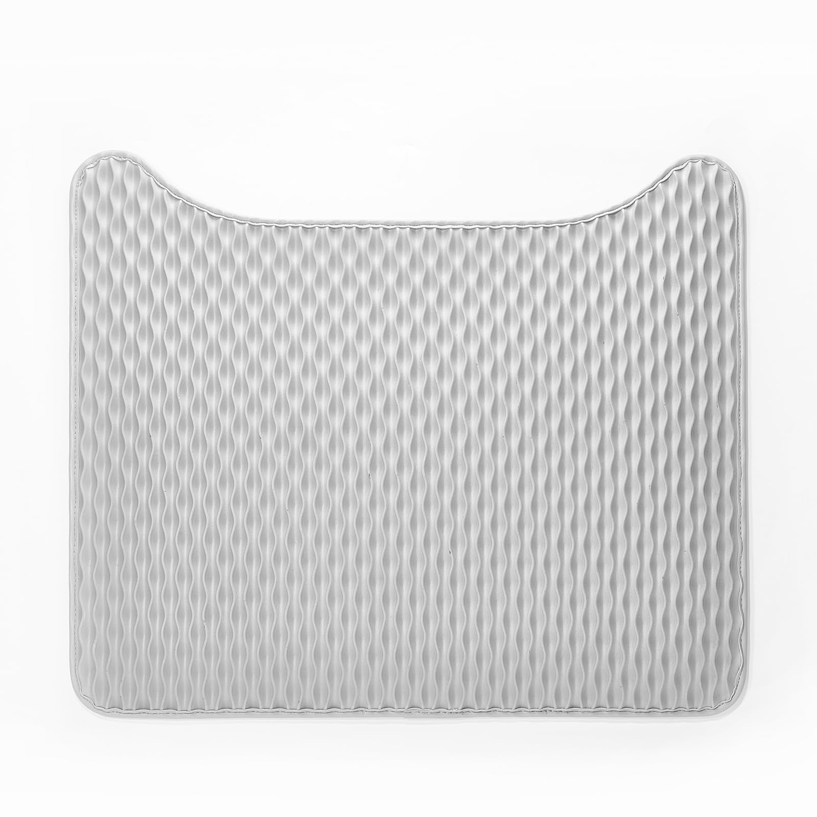 PETKIT PUROBOT Ultra gray litter mat with deep grooves reduces tracking.