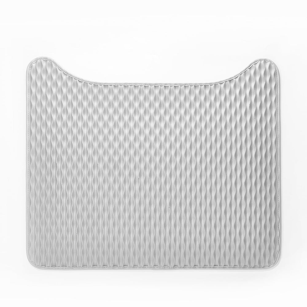 PETKIT PUROBOT Ultra gray litter mat with deep grooves reduces tracking.
