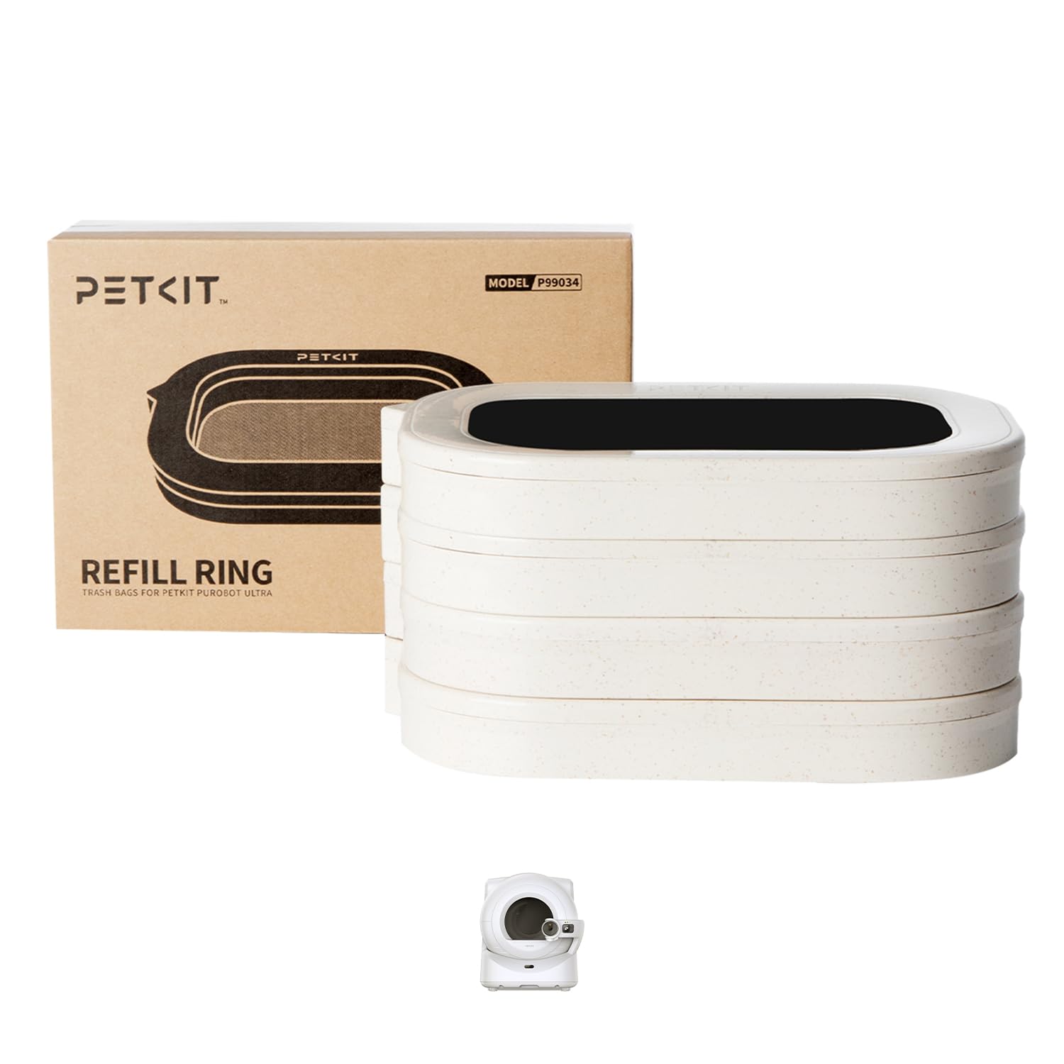 PETKIT Purobot Ultra refill ring shown for seamless packing.