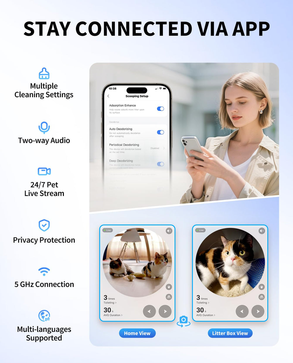 PETKIT Purobot Ultra self-cleaning mechanism closeup highlights automated sealing and bag refills