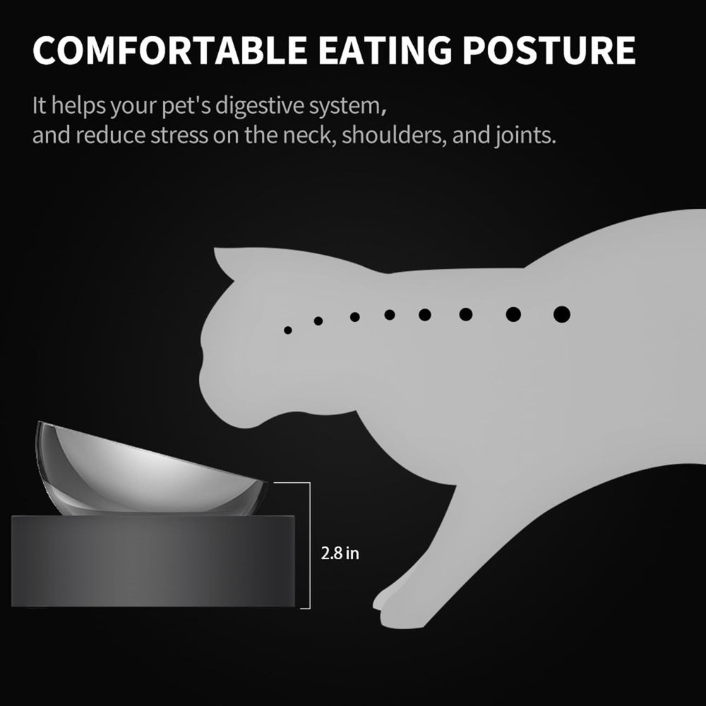 PETKIT 15-degree tilt adjustment for ergonomic eating positions.