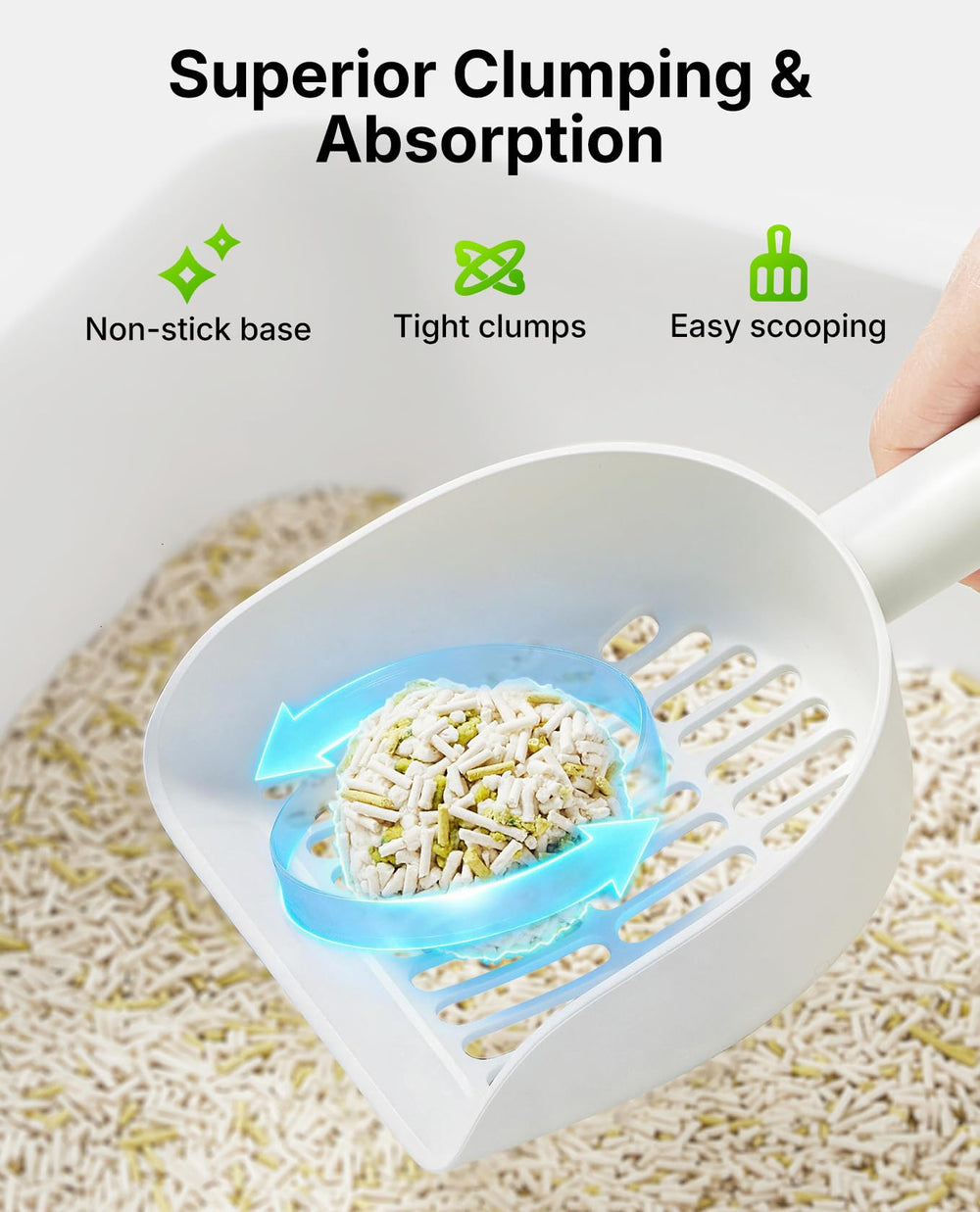 PETKIT Tofu Cat Litter controls odor at the source for a fresher room.