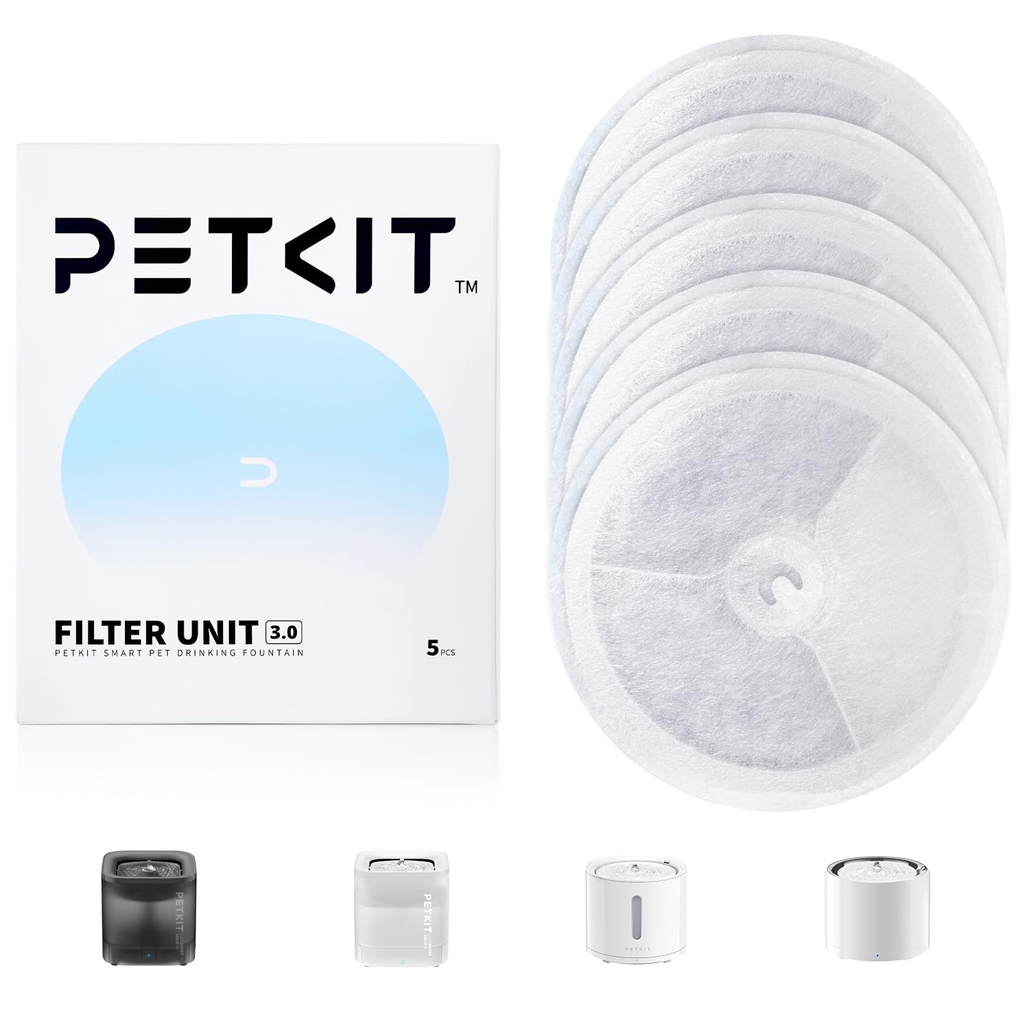 PETKIT Upgraded Filter Unit 3.0 close-up, premium materials for filtration.