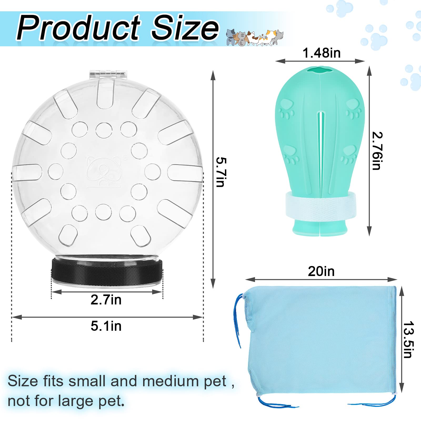 PETKNOWS grooming bag breathable during baths for easy drainage.