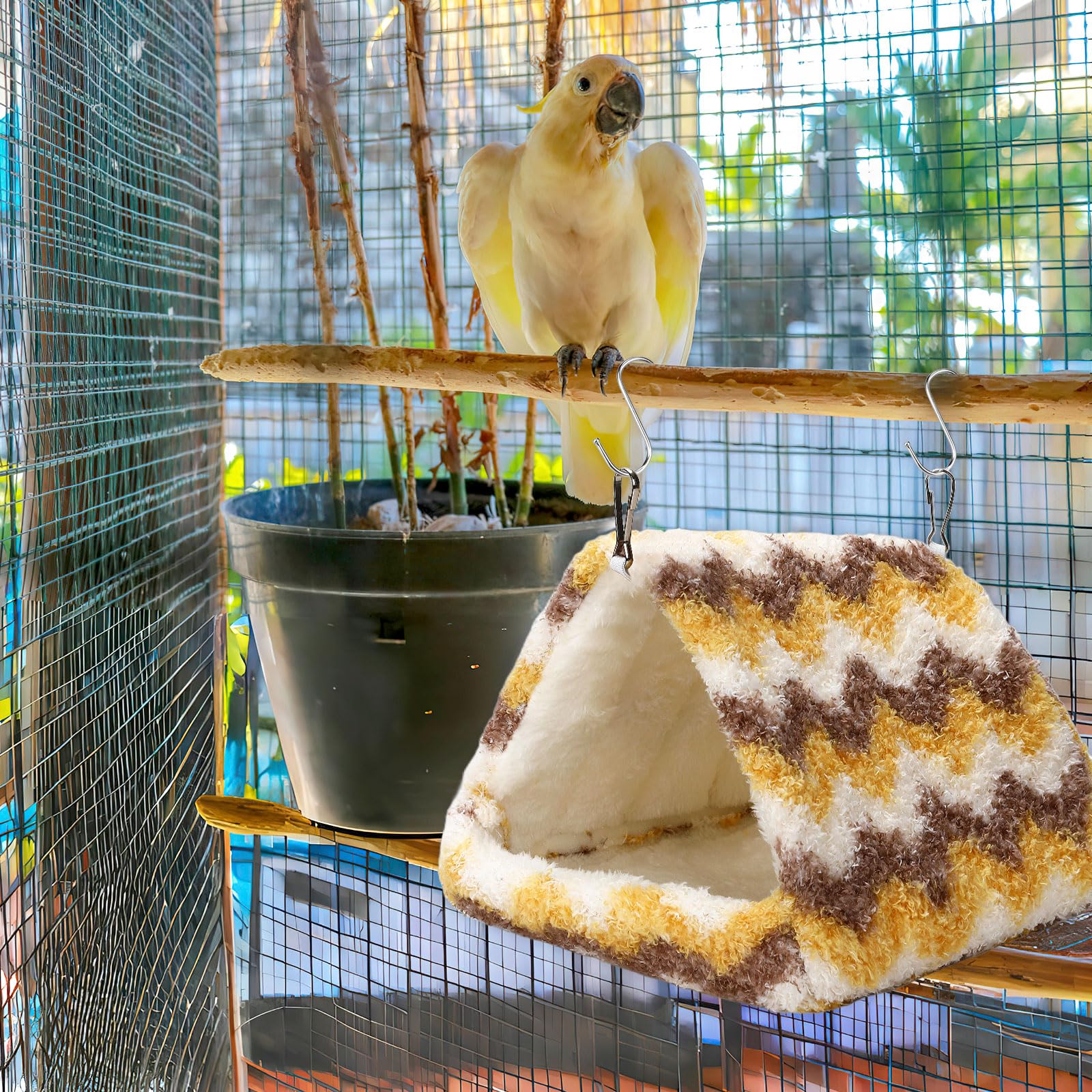 PETKNOWS cozy nest enhances warmth and style in your bird’s space.