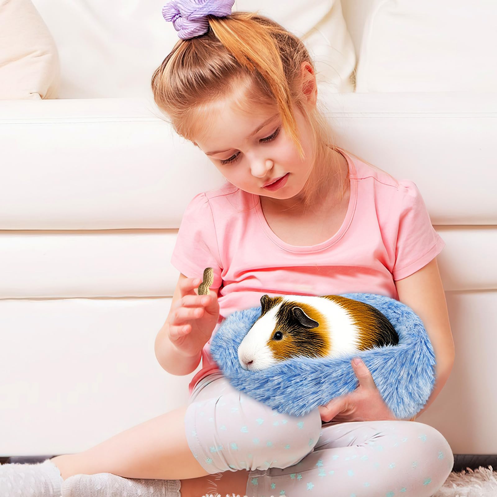 Petknows guinea pig bed integrated design keeps cushions in place for upright shape.