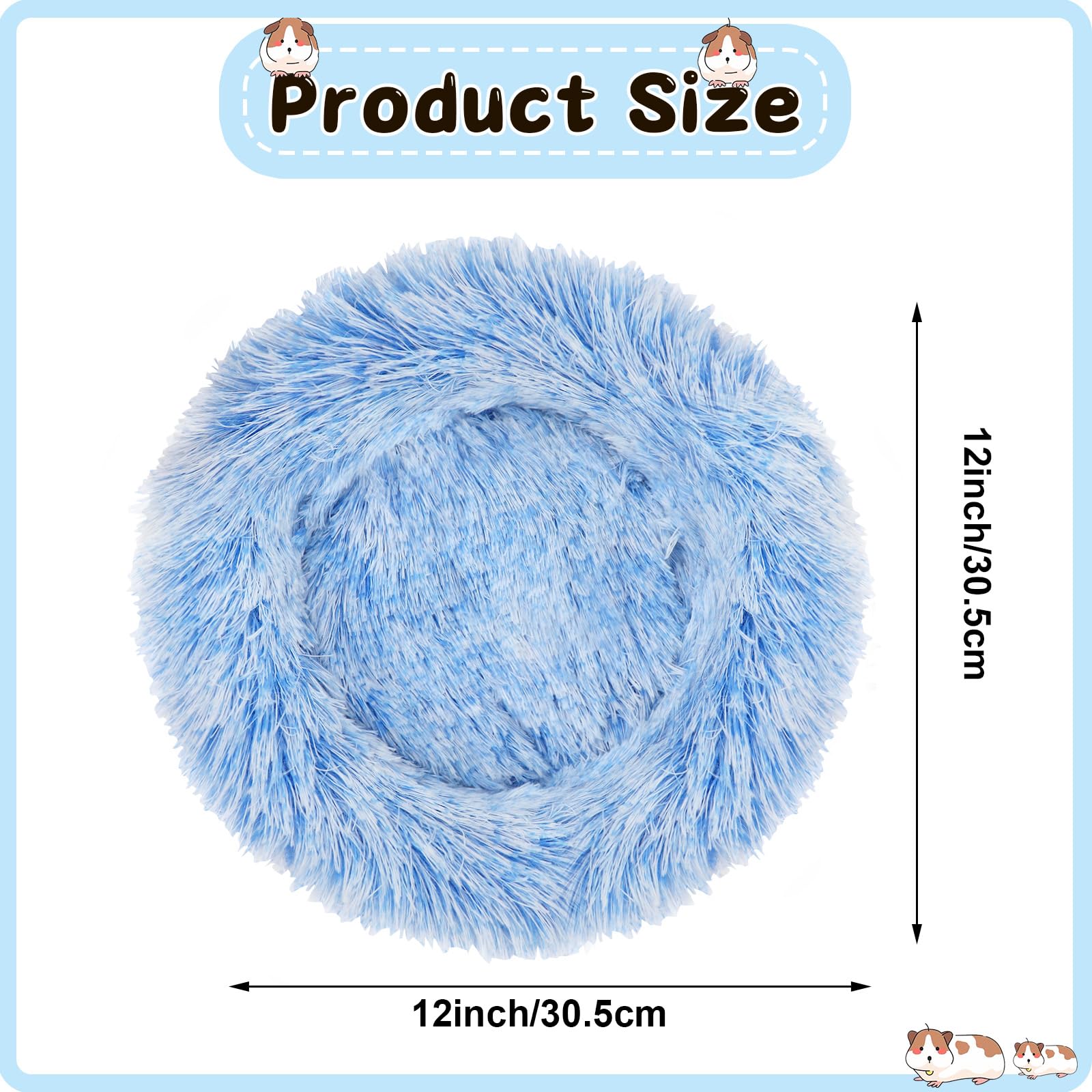 Petknows guinea pig bed soft plush material provides warm comfort during naps.