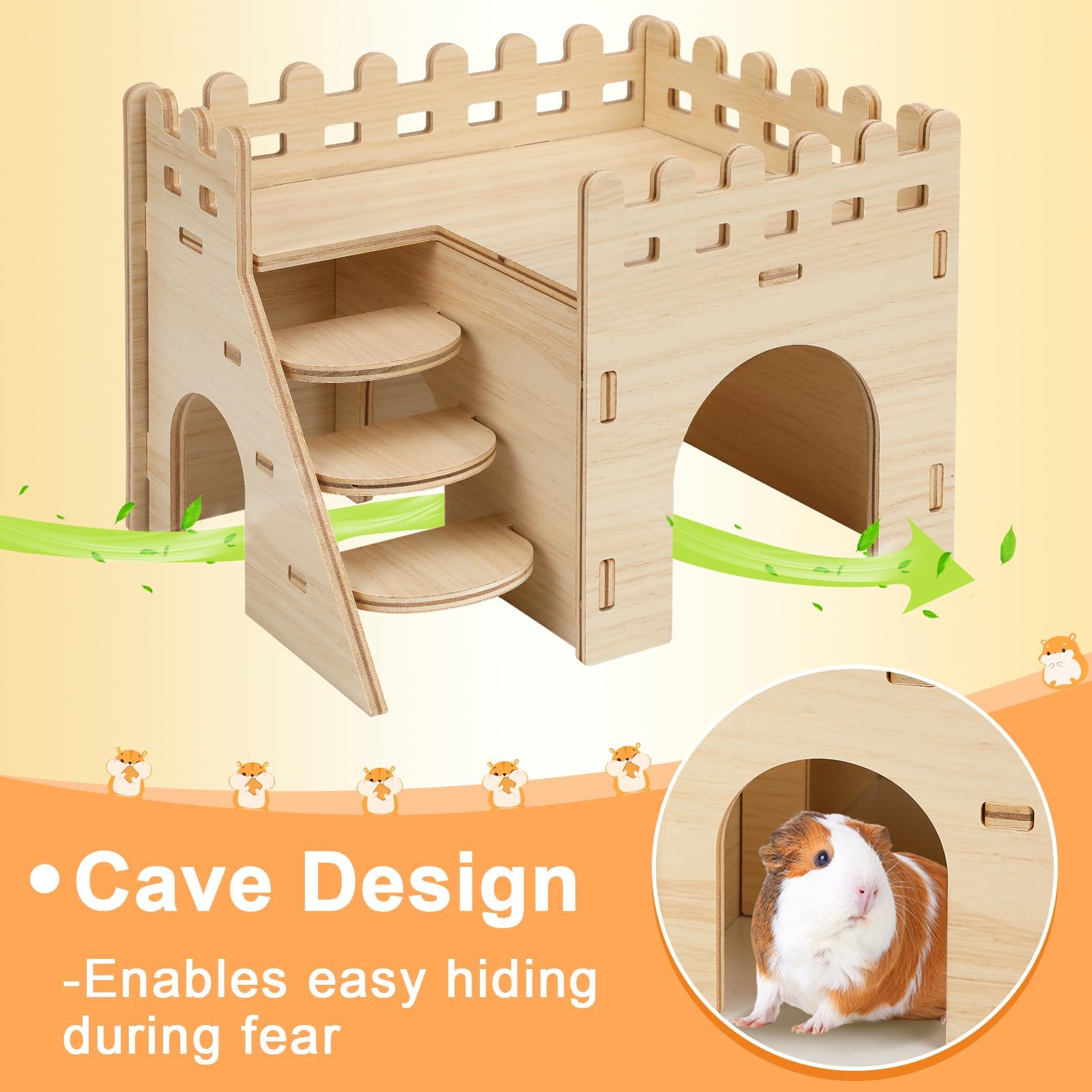 PETKNOWS hamster castle stairs promote interactive play and bonding with pets