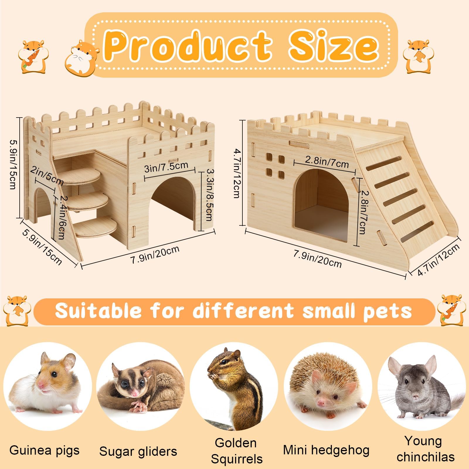 PETKNOWS hamster hideouts with multiple caves offer secure retreat and exploration
