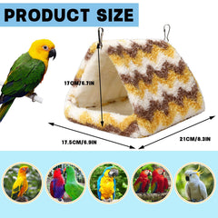 PETKNOWS warm plush bird bed provides plush comfort for resting birds.