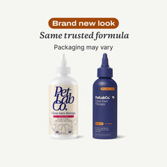 PetLab Co. Clear Ears Therapy dog ear closeup, hinting at soothing care after use.