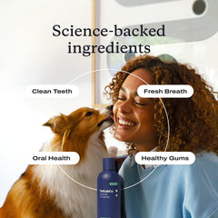 PetLab Co. water additive promotes fresh breath for pets during daily routines