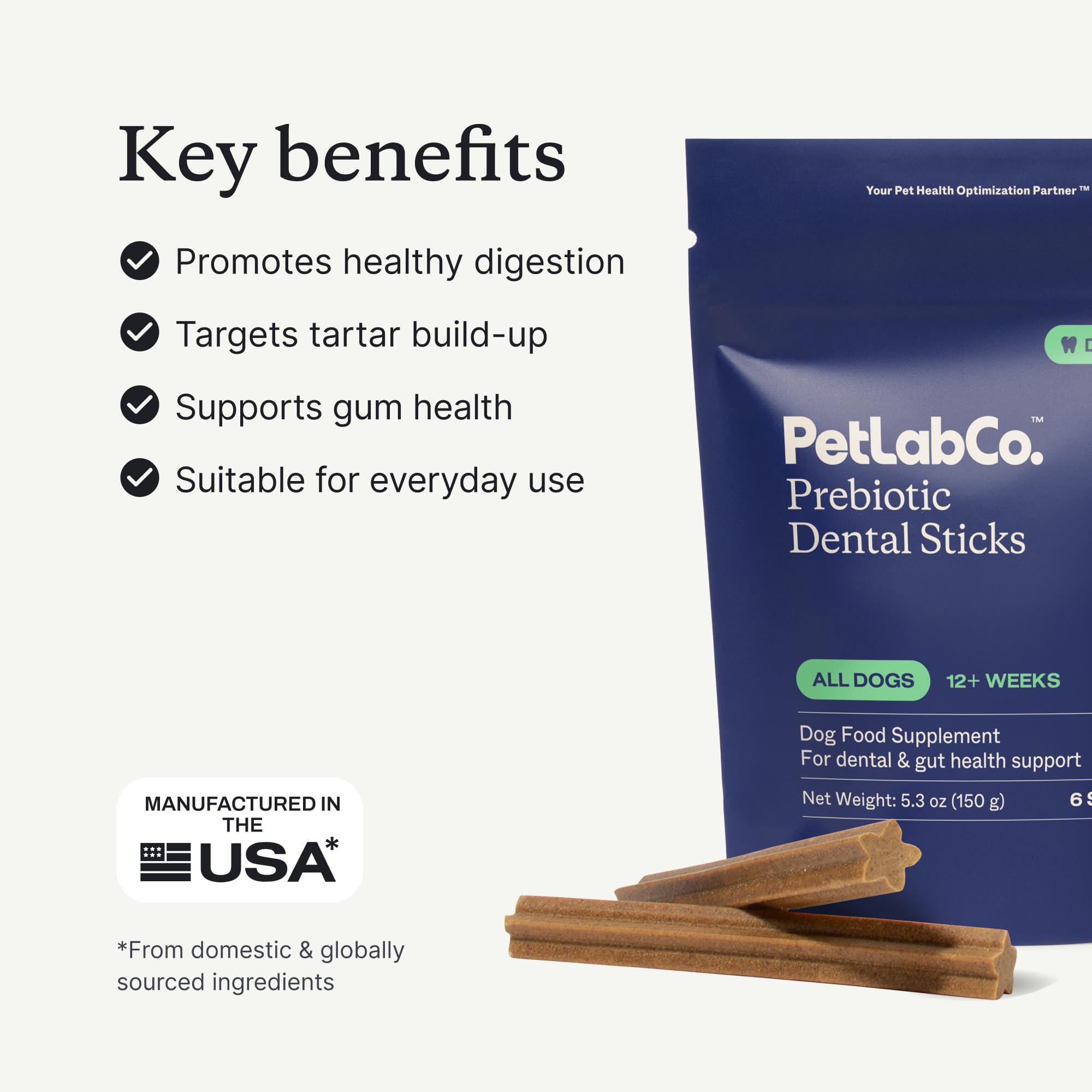 PetLab Co Dental Sticks dog chewing action supporting oral health