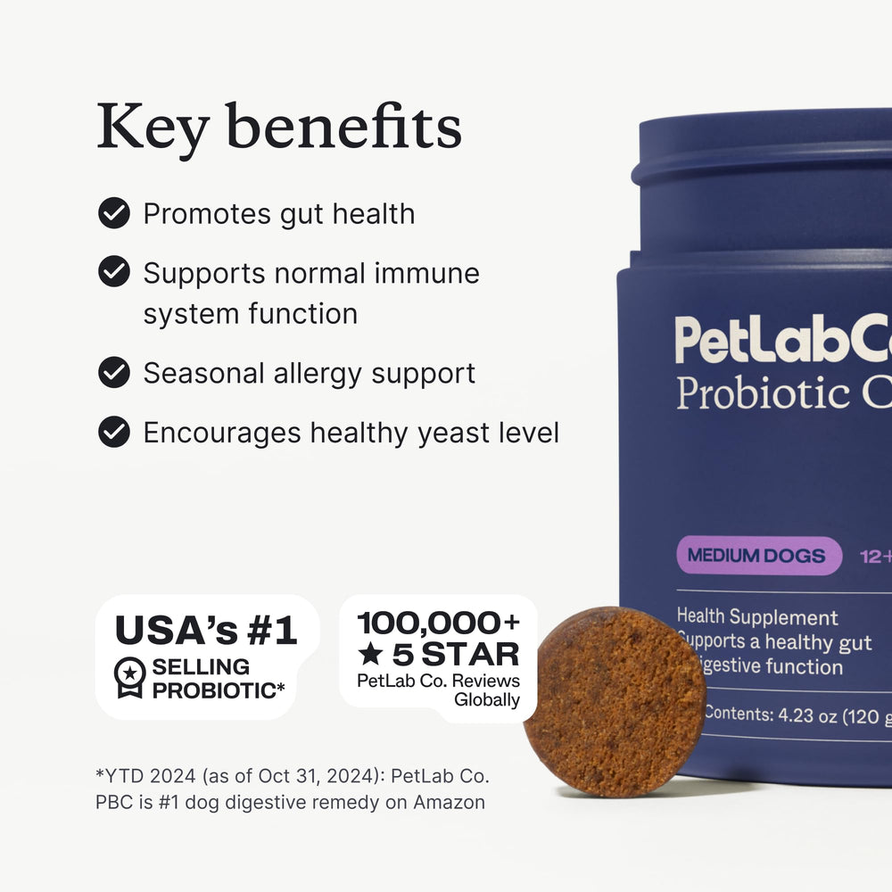 PetLab Co Probiotics dog pumpkin inulin; natural prebiotics support digestion.