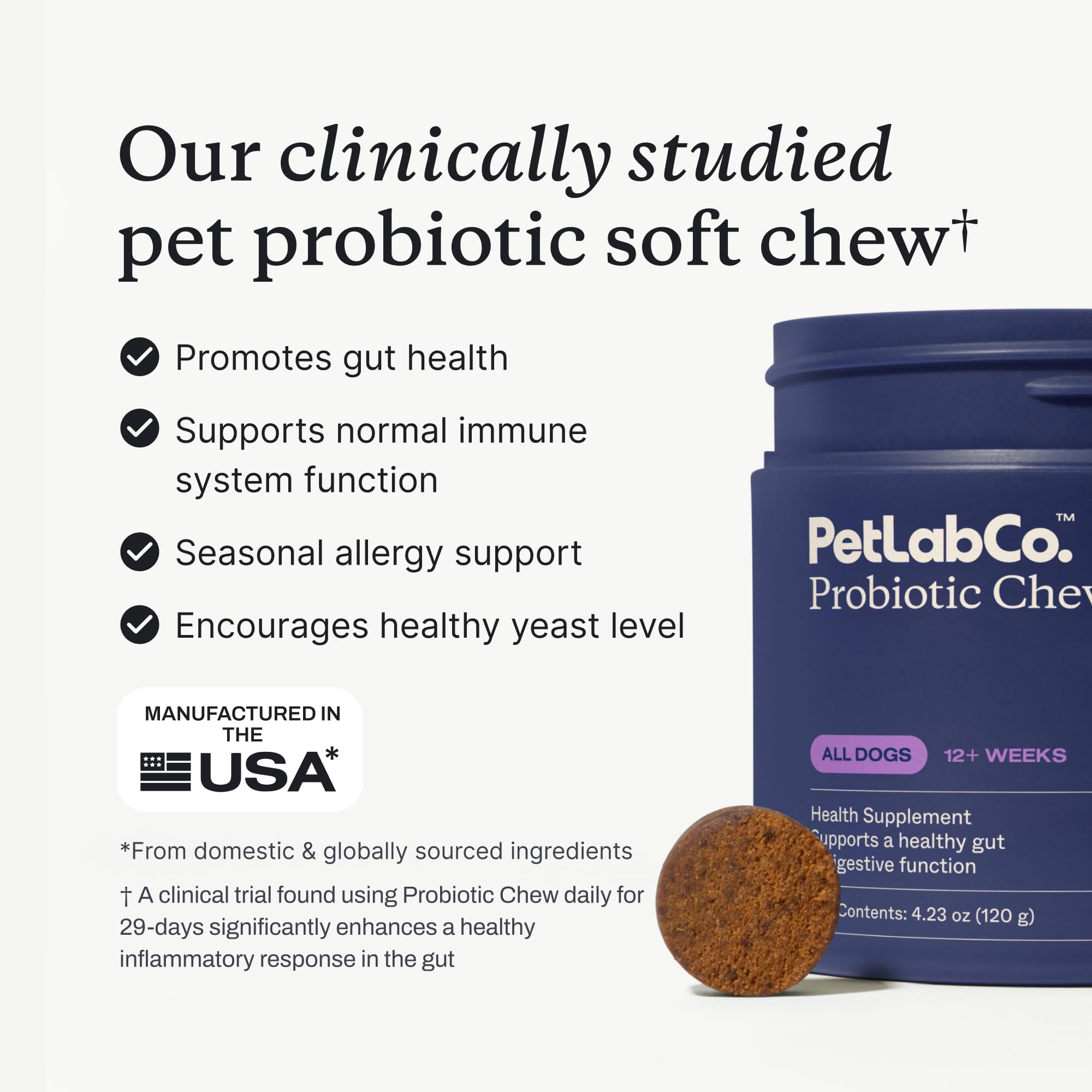PetLab Co. USA-manufactured label NASC-certified signals quality and trust