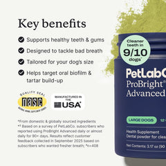 PetLab Co. ProBright dog-breath closeup highlights potential for fresher breath during daily care.