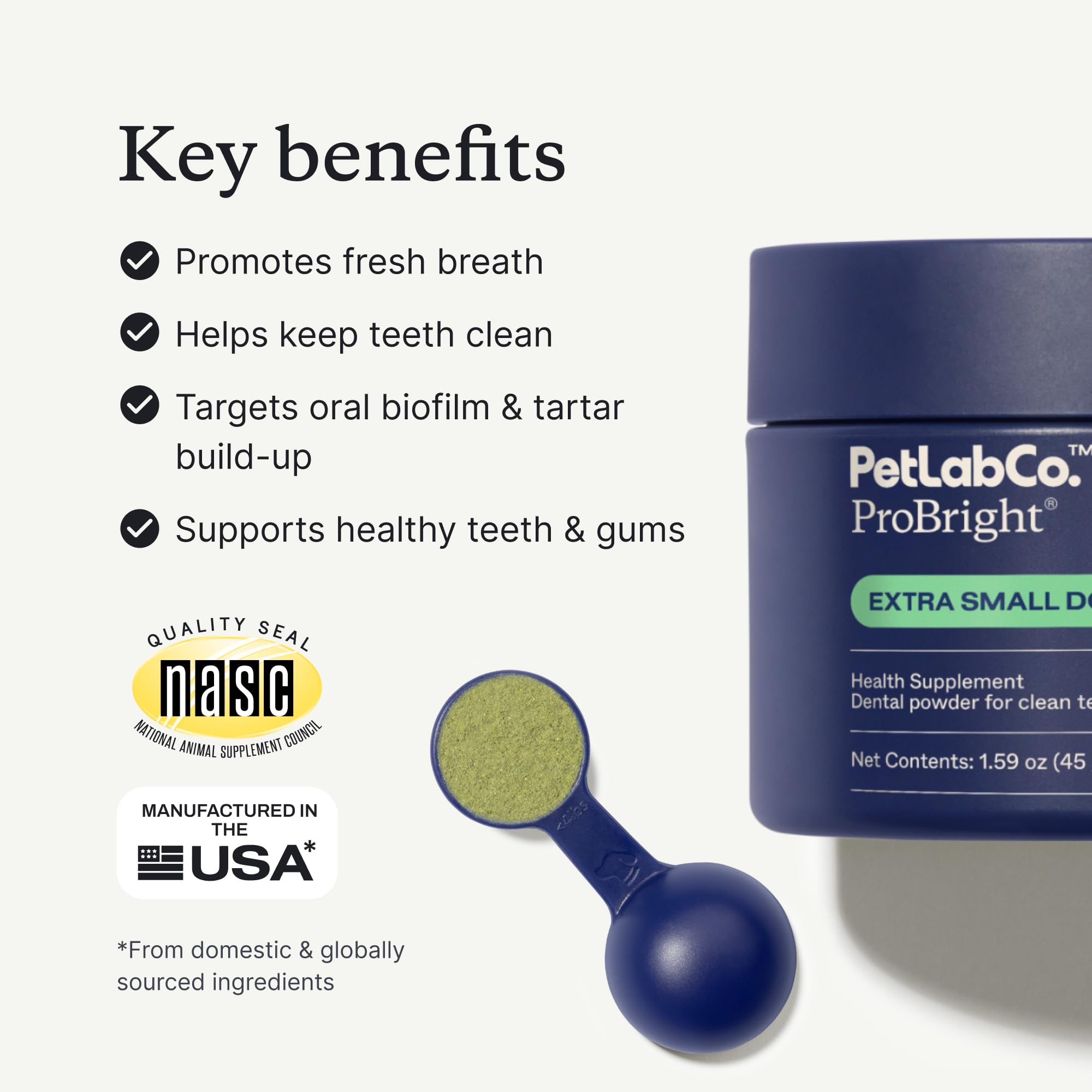 PetLab Co ProBright powder texture closeup suggesting light, even sprinkling.