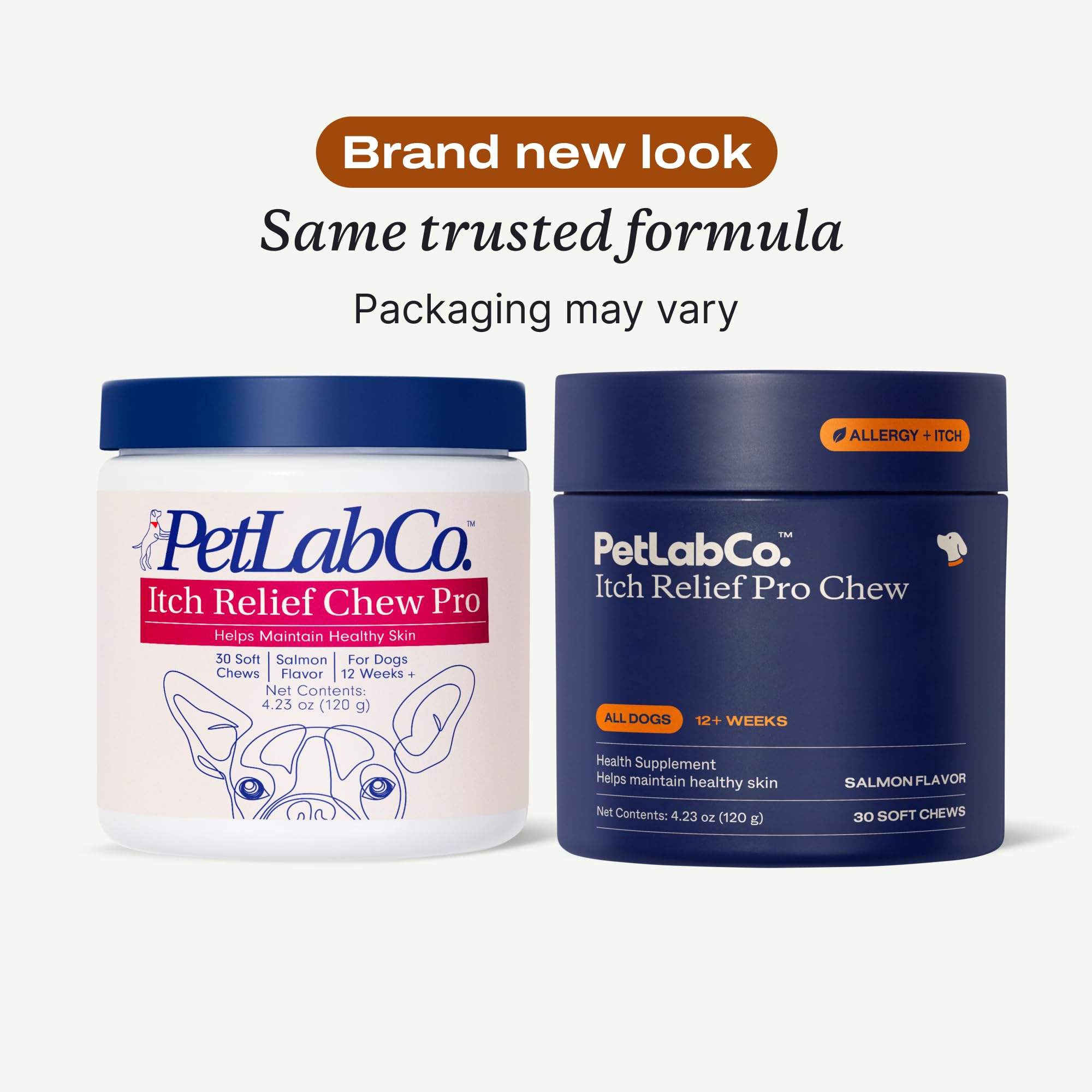 Close-up of PetLab Co. Salmon Itch Relief Chew Pro chews highlighting texture.