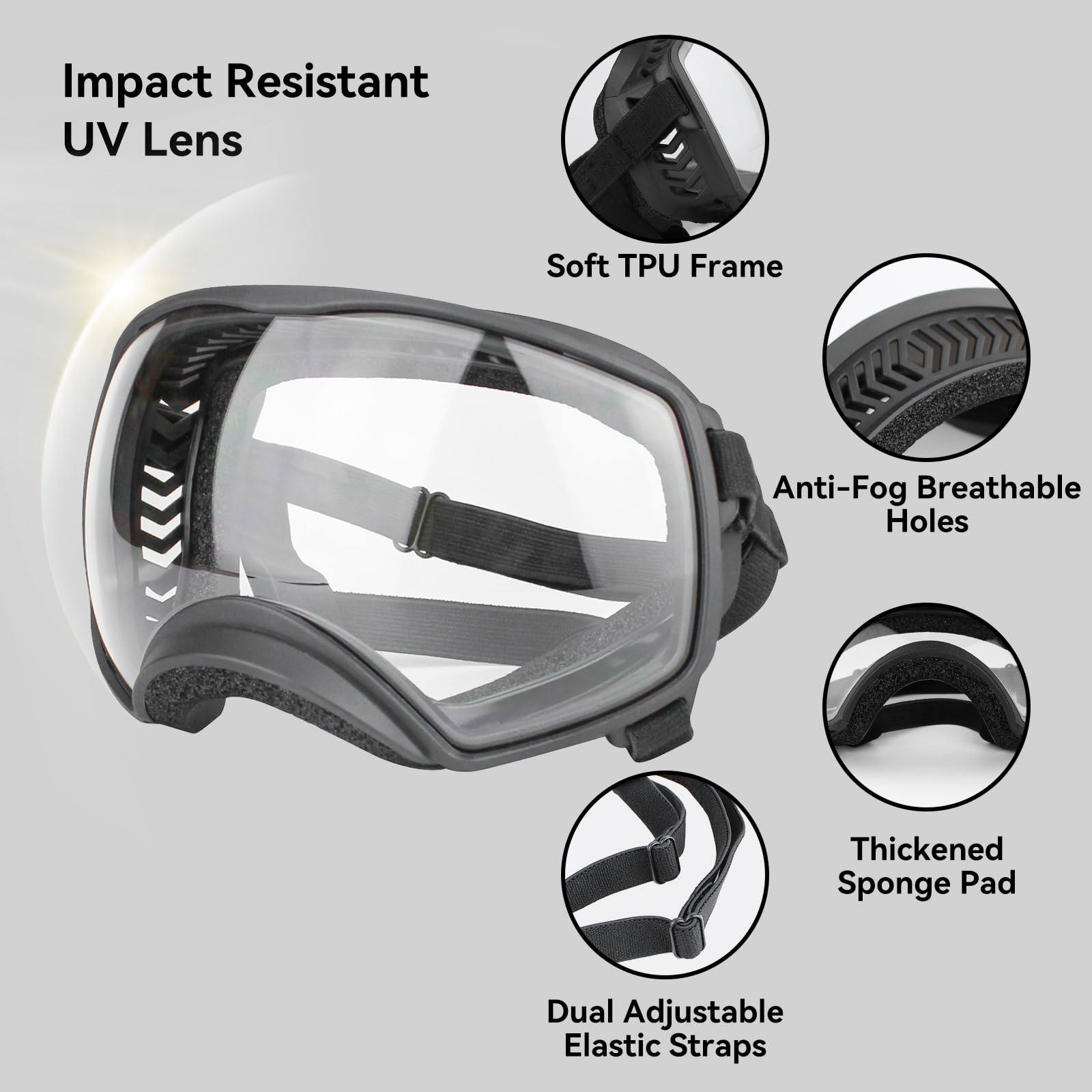 PETLESO Adjustable strap ensures secure fit during outdoor activities.