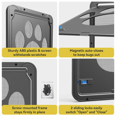 PETLESO magnetic auto-close feature helps the door return to position after use.