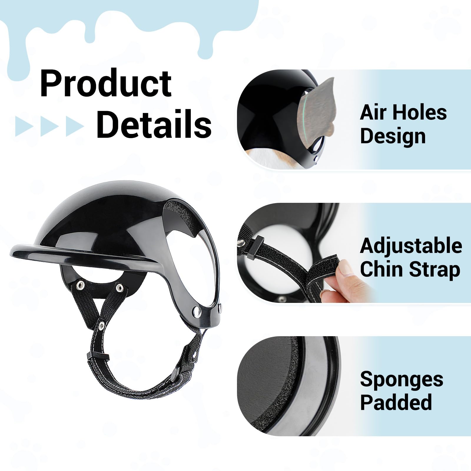 PETLESO goggles with soft rubber frame for comfortable wear.