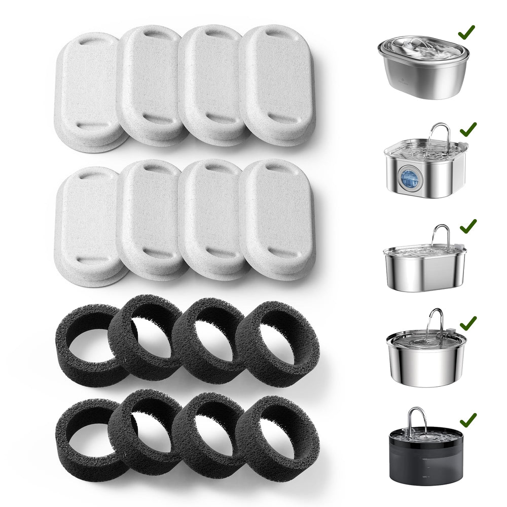 PETLIBRO 8-pack replacement filters ready for quick water filtration
