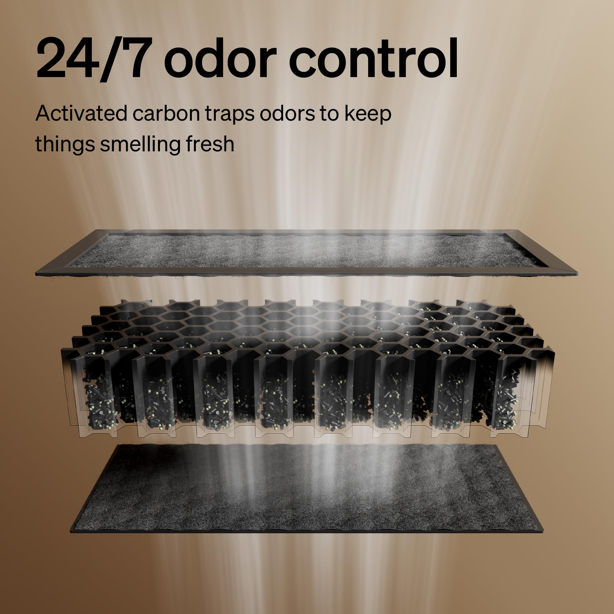 PETLIBRO activated carbon filter close-up aiding smell capture.