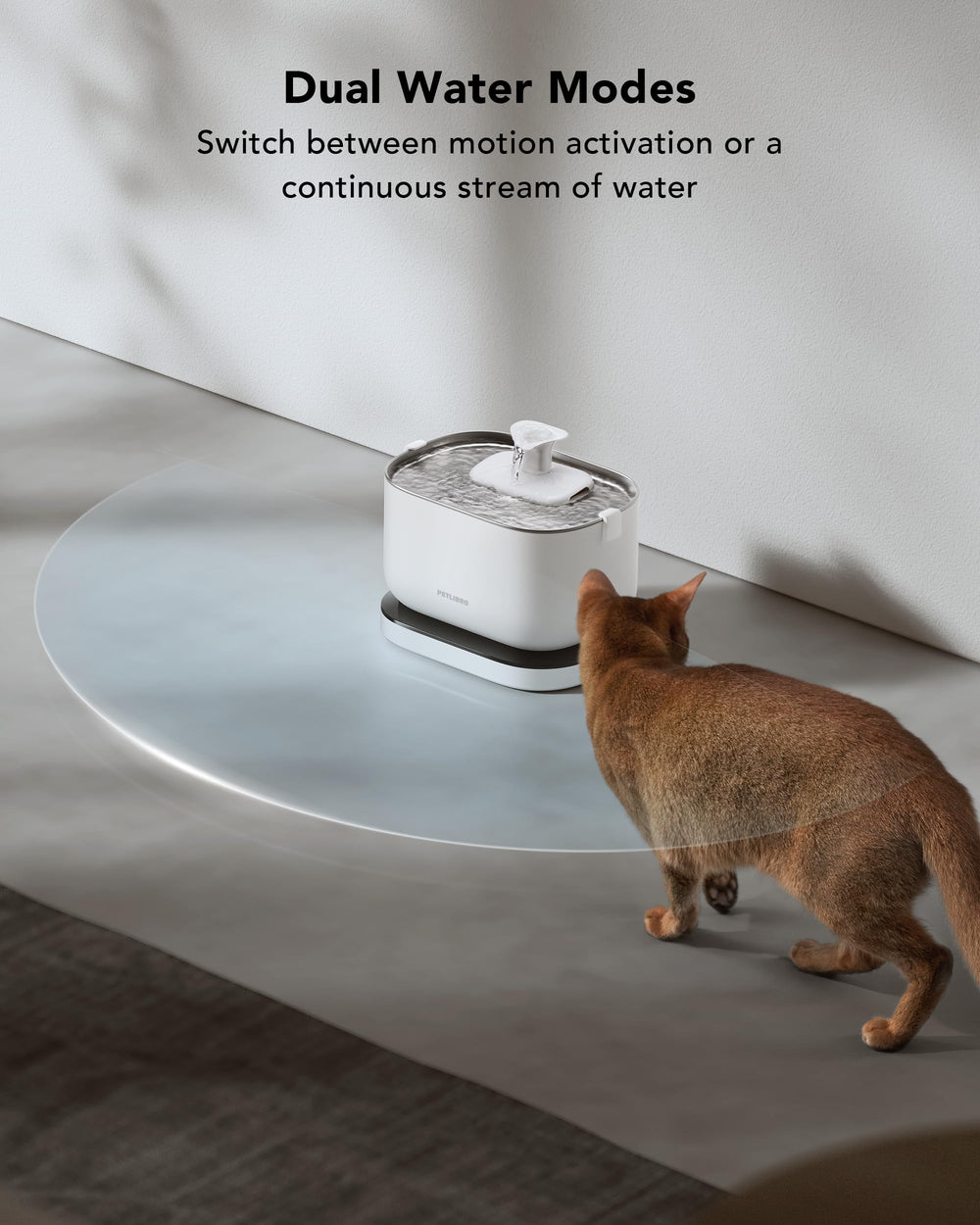 PETLIBRO activated carbon filter helps reduce odors around the fountain