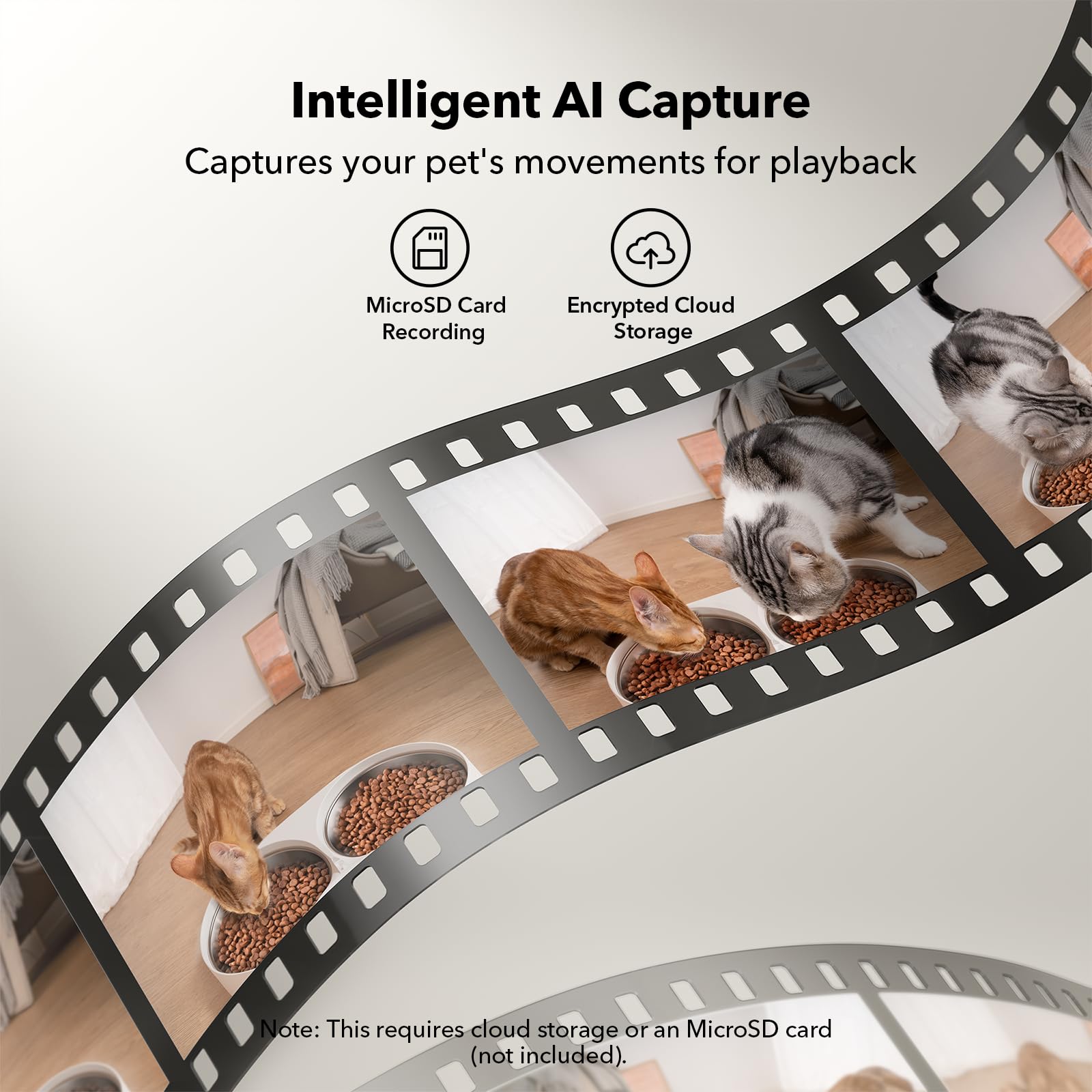 PETLIBRO AI pet detection highlights relevant clips.