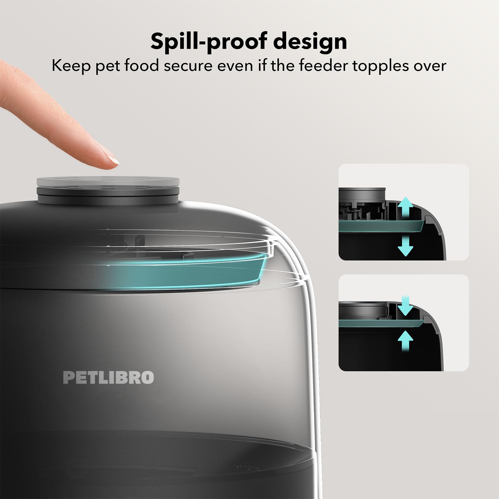 2L capacity PETLIBRO Air feeder suitable for daily portions.