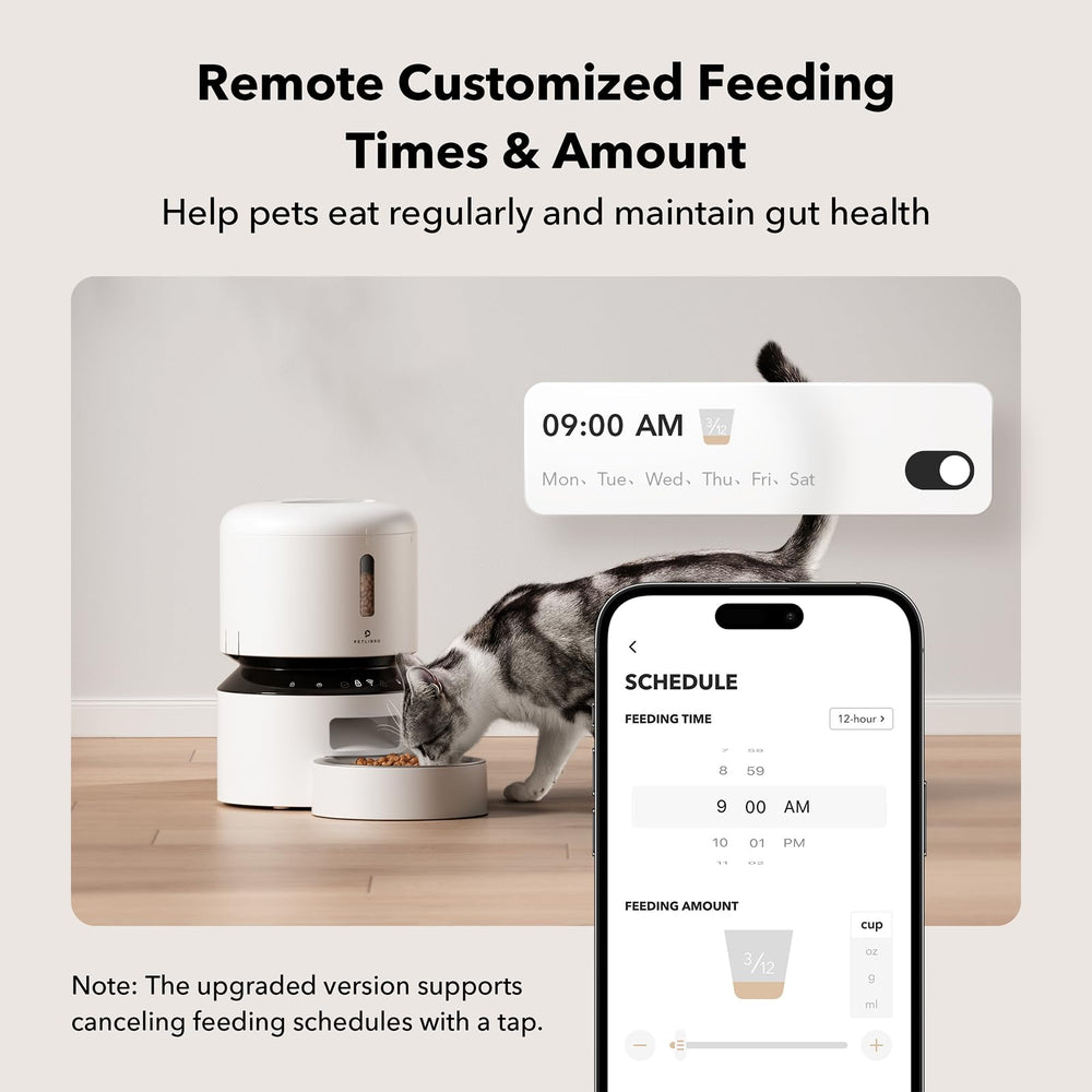 PETLIBRO app control enables remote scheduling for busy owners.