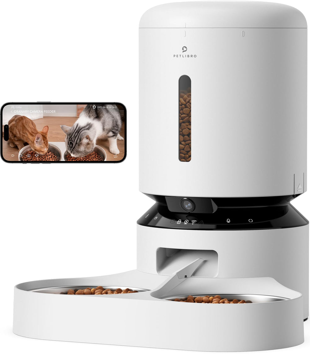 PETLIBRO automatic feeder camera front view for remote monitoring.
