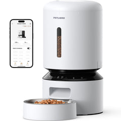PETLIBRO automatic feeder front view showing compact design for precise meals